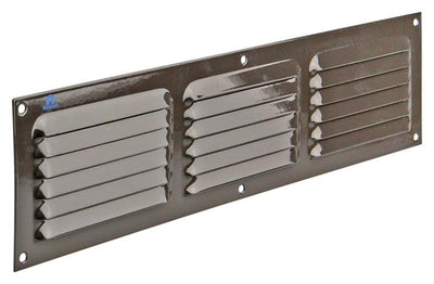 Renson 1006317 - griglia a palette piatta alluminio ral 8019 400x100mm | 10 pezzi