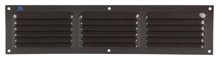 Renson 1006317 - Rejilla de lamas plana aluminio ral 8019 400x100mm | 10 piezas