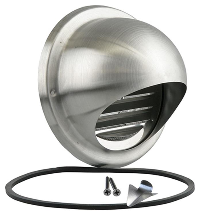 Renson 1006276 - rejilla esférica empotrada acero inoxidable 638 ø125 | 2 piezas