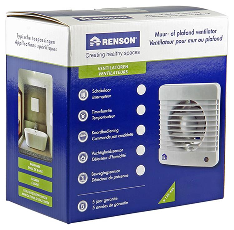 Renson 1006432 - ventilador mecánico estándar 7103 blanco ø 150 | 2 piezas
