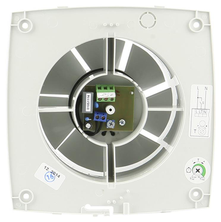 Renson 1006449 - ventilador mecánico con temporizador 7212t gris ø 125 | 1 pieza