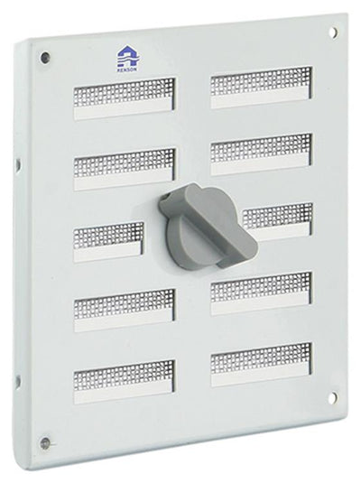 Renson 1006325 - superficie della griglia regolabile. 4037 alluminio ral 9010 155x155 mm | 2 pezzi