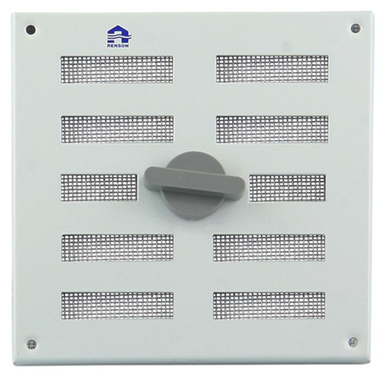 Renson 1006325 - superficie de rejilla ajustable. 4037 aluminio ral 9010 155x155mm | 2 piezas