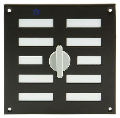 Renson 1006326 - superficie della griglia regolabile. 4037 alluminio ral 8019 155x155 mm | 2 pezzi