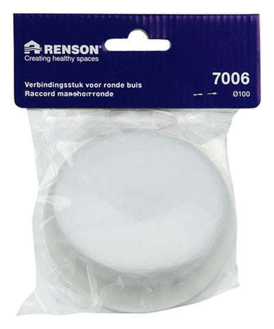 Renson 1006395 - Raccordo in PVC 7006 bianco ø 100 | 4 pezzi