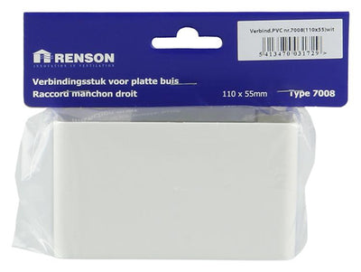 Renson 1006399 - Raccordo in PVC 7008 bianco 110x55mm | 4 pezzi