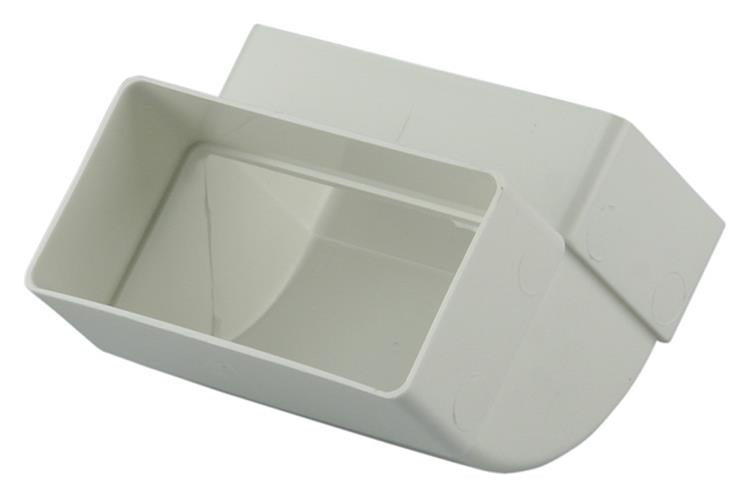 Renson 1006403 - Conexión de esquina de PVC vertical 90° 7015 blanco 110x55mm | 3 piezas