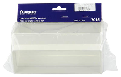 Renson 1006404 - Giunto angolare in PVC vert.90° 7015 bianco 204x60mm | 3 pezzi