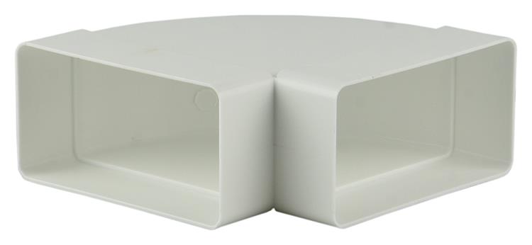 Renson 1006405 - Conexión de esquina de PVC hor.90° 7016 blanco 110x55mm | 3 piezas