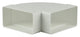 Renson 1006405 - Conexión de esquina de PVC hor.90° 7016 blanco 110x55mm | 3 piezas