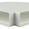 Renson 1006406 - Conexión de esquina de PVC hor.90° 7016 blanco 204x60mm | 3 piezas