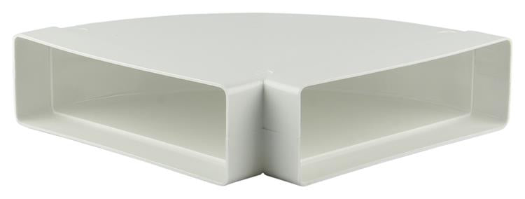 Renson 1006406 - Conexión de esquina de PVC hor.90° 7016 blanco 204x60mm | 3 piezas