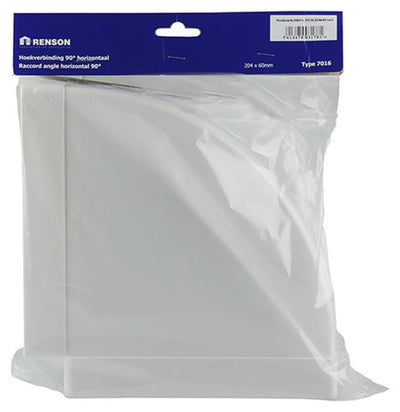 Renson 1006406 - Giunto angolare in PVC or.90° 7016 bianco 204x60mm | 3 pezzi