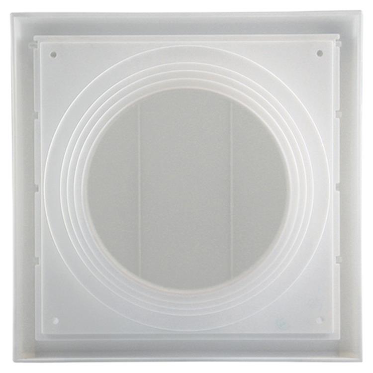 Renson 1006383 - rejilla campana extractora 1 trampilla 741 dia PVC ral 9010 ø100-130 | 2 piezas