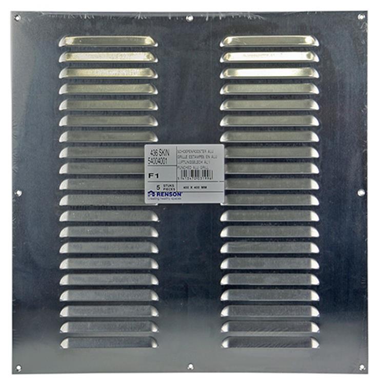 Renson 1006318 - Rejilla de lamas plana aluminio f1 400x400mm | 5 piezas