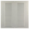 Renson 1006319 - Rejilla de lamas plana aluminio ral 9010 400x400mm | 5 piezas
