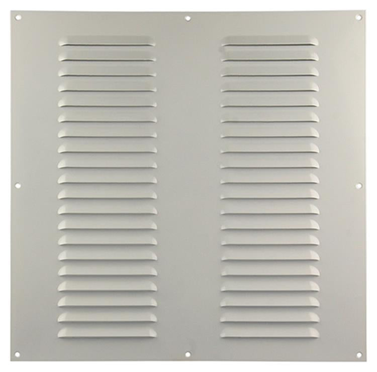 Renson 1006319 - Rejilla de lamas plana aluminio ral 9010 400x400mm | 5 piezas