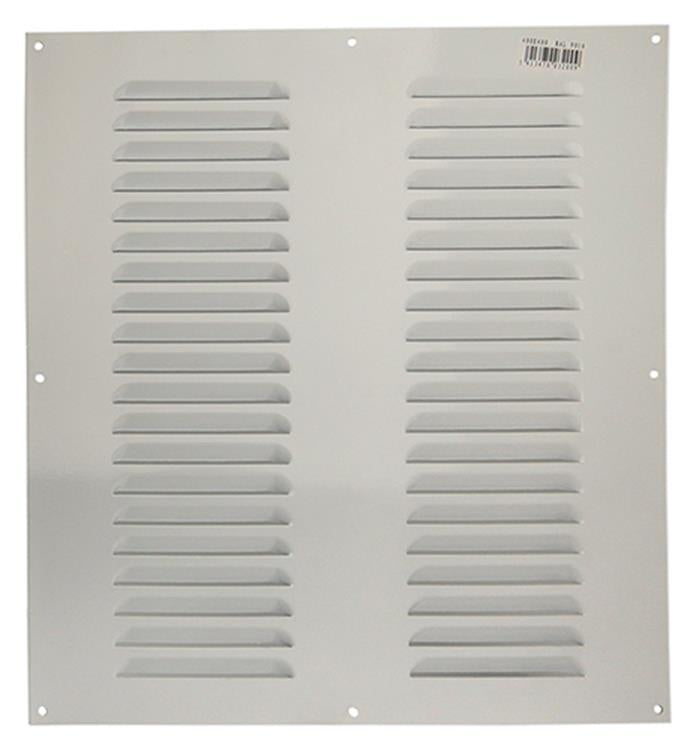 Renson 1006319 - Rejilla de lamas plana aluminio ral 9010 400x400mm | 5 piezas