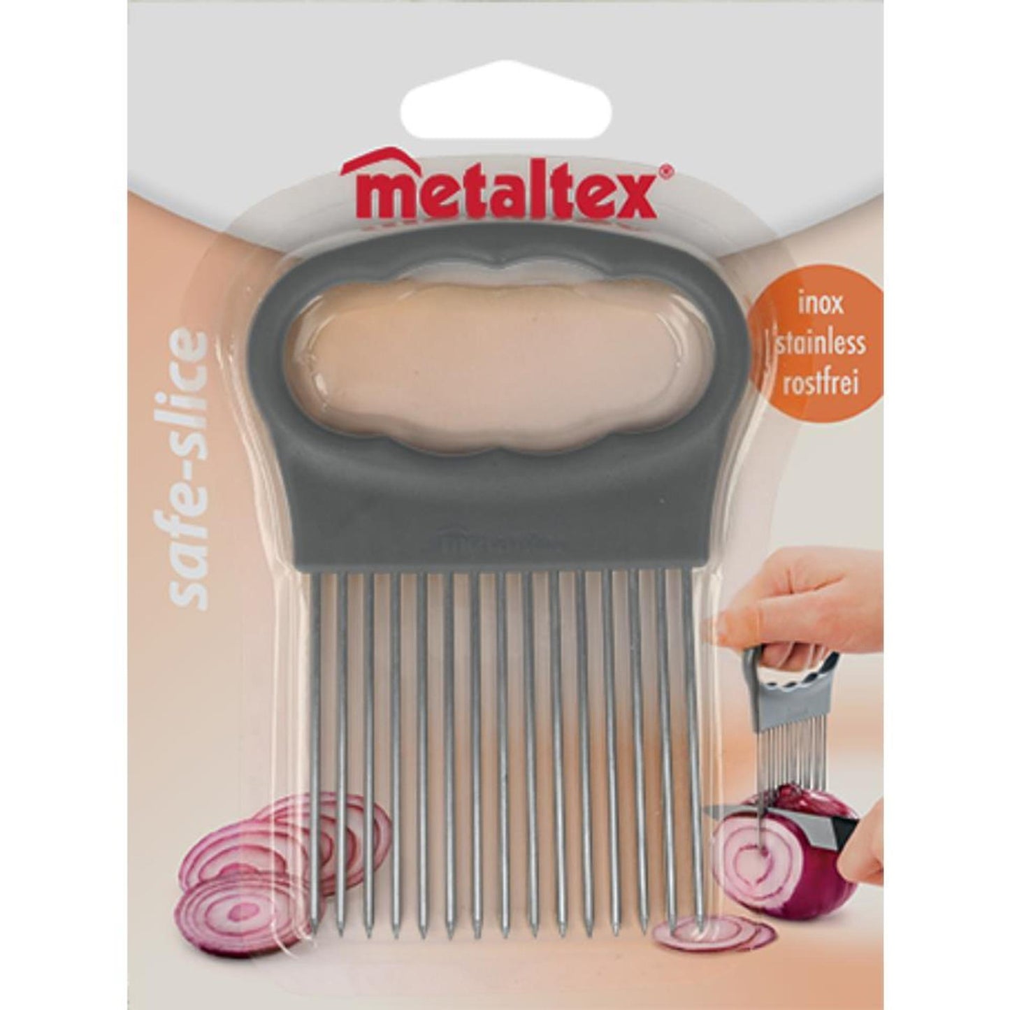 Peine para cebollas Metaltex, ayuda para cortar cebollas