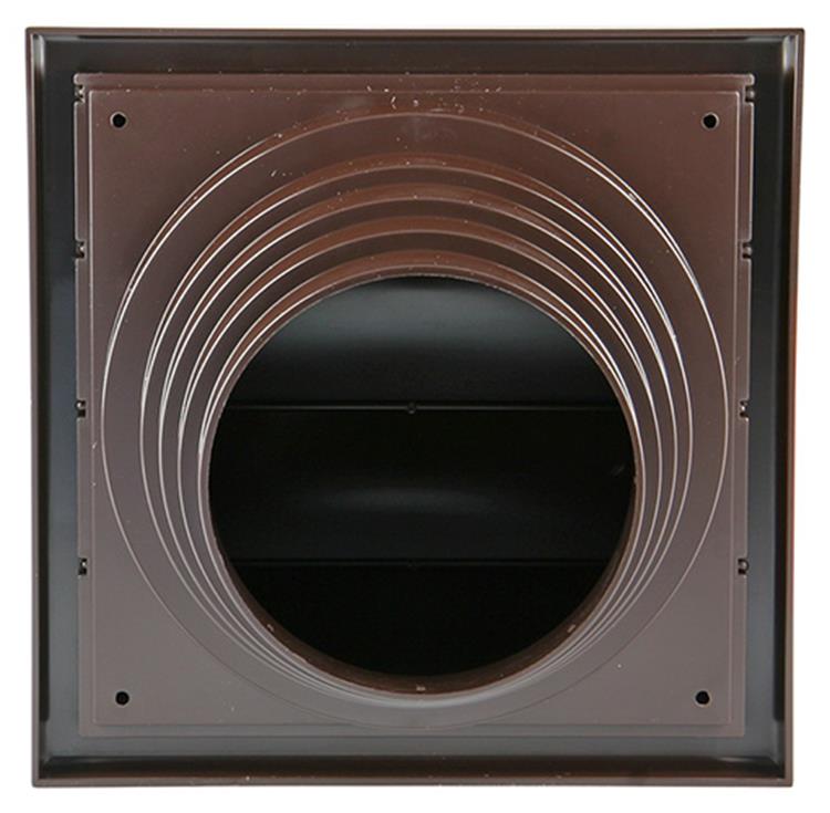 Renson 1006386 - rejilla campana extractora 4 trampillas 742 dia PVC ral 8019 ø100-130 | 2 piezas