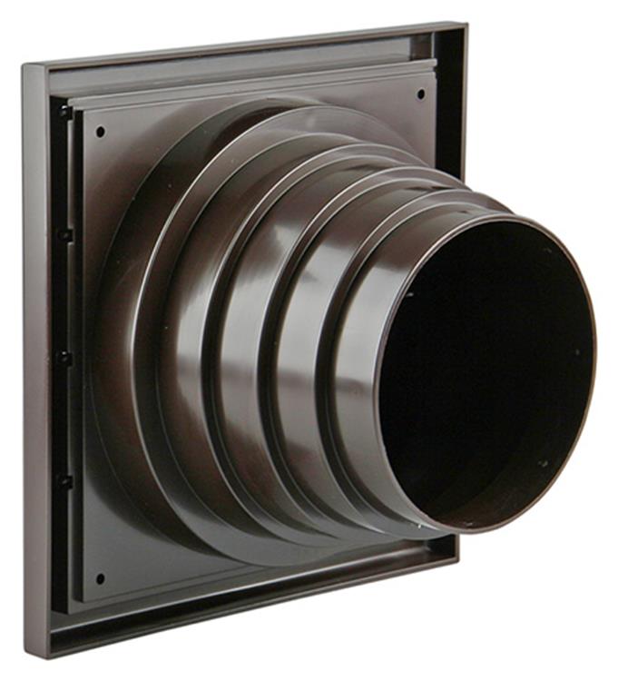 Renson 1006386 - rejilla campana extractora 4 trampillas 742 dia PVC ral 8019 ø100-130 | 2 piezas