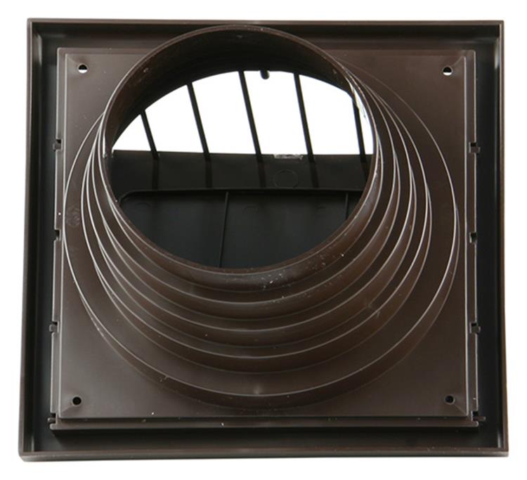 Renson 1006384 - rejilla campana extractora 1 trampilla 741 dia PVC ral 8019 ø100-130 | 2 piezas