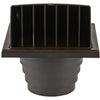 Renson 1006384 - rejilla campana extractora 1 trampilla 741 dia PVC ral 8019 ø100-130 | 2 piezas