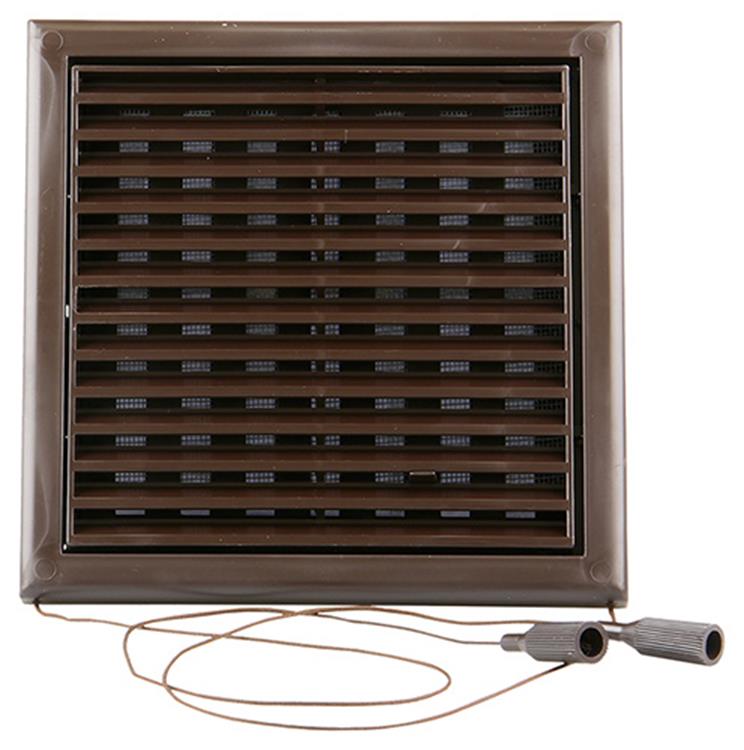 Renson 1006369 - superficie de rejilla ajustable. 732 pvcral 8019 187x187mm | 2 piezas