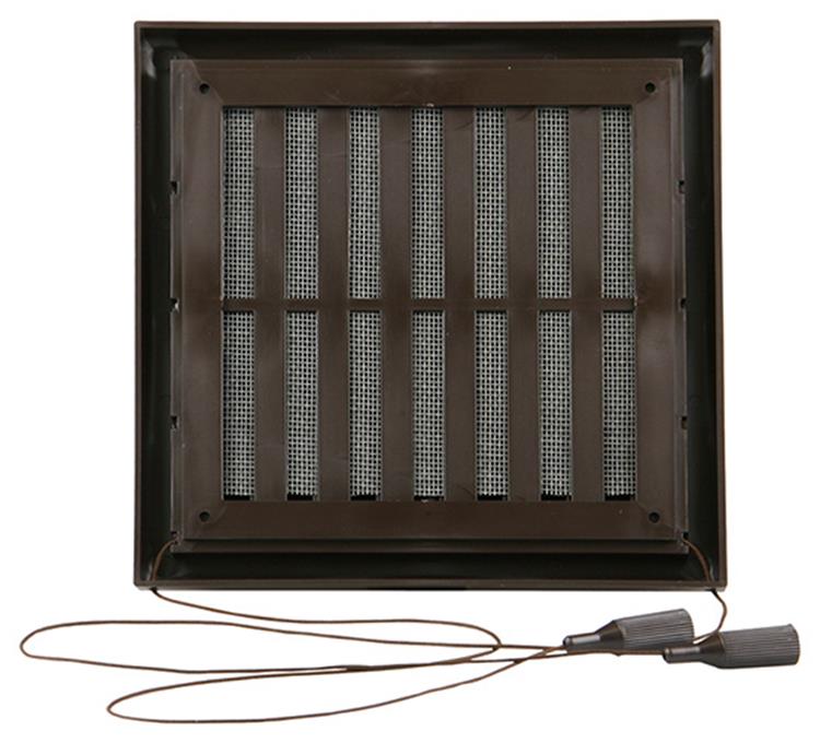 Renson 1006369 - superficie de rejilla ajustable. 732 pvcral 8019 187x187mm | 2 piezas