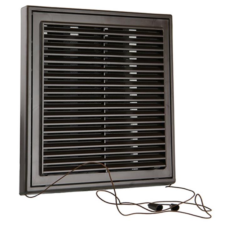 Renson 1006371 - superficie de rejilla ajustable. 732 pvcral 8019 250x250mm | 2 piezas