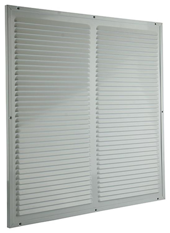 Renson 1006339 - Rejilla de lamas + marco + mosquitera. construcción 437 ral9010 500x500mm | 2 piezas