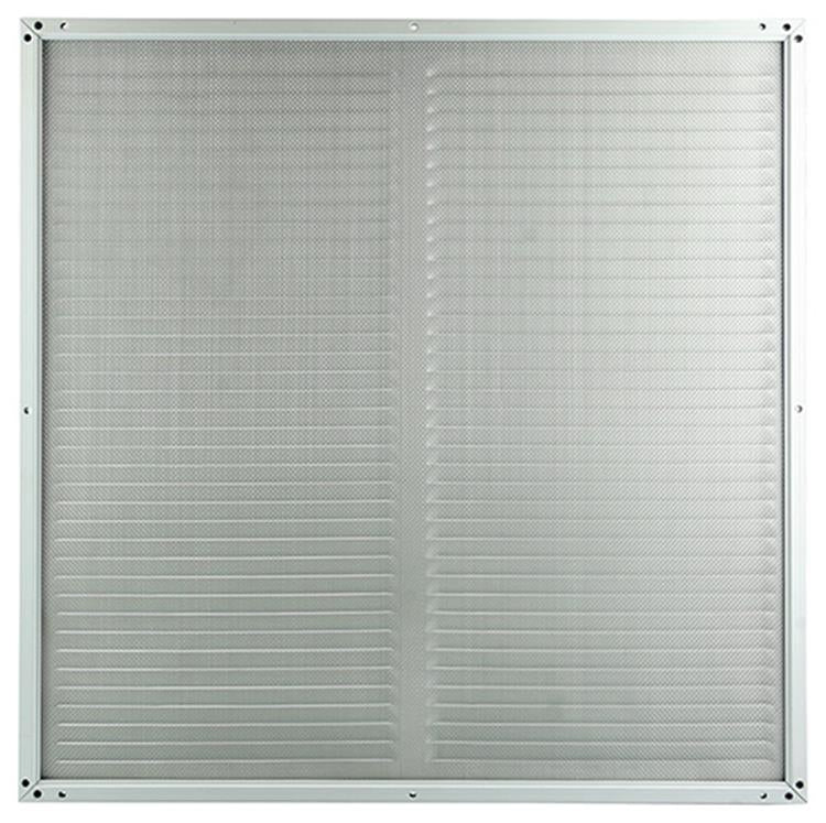 Renson 1006339 - Rejilla de lamas + marco + mosquitera. construcción 437 ral9010 500x500mm | 2 piezas