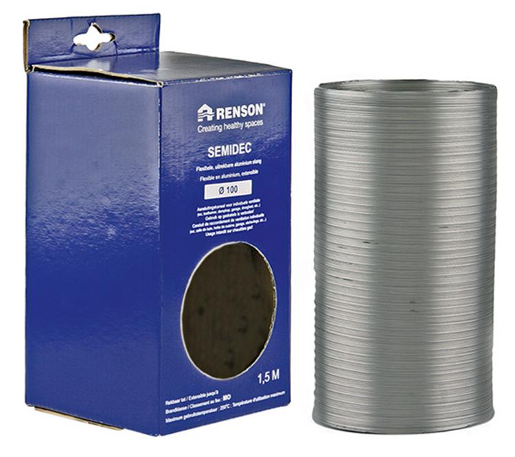 Renson 1006196 - flexible de aluminio dia 100 1500 mm | 2 piezas