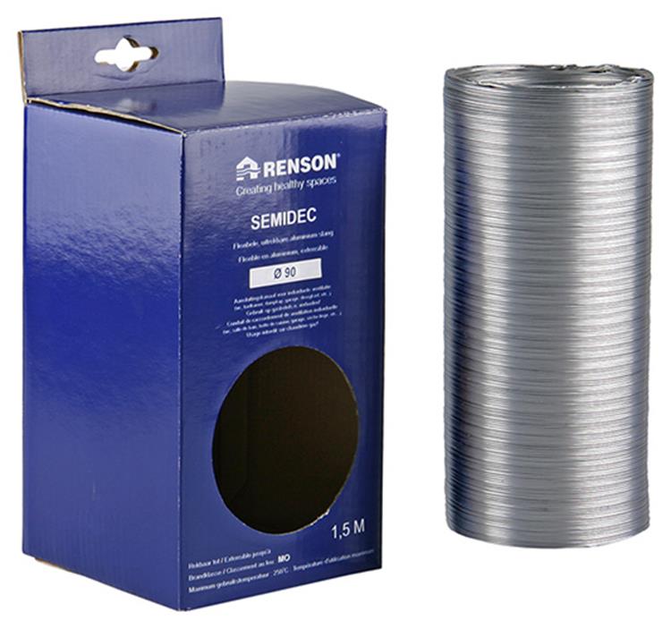 Renson 1006210 - flexible de aluminio dia 90 1500 mm | 2 piezas