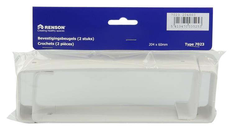 Renson 1006420 - juego de 2 soportes de montaje de pvc 7023 blanco 204x60mm | 5 piezas