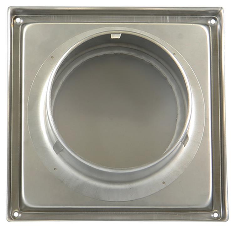 Renson 1006333 - Rejilla campana extractora empotrable acero inoxidable 641 ø 125 | 2 piezas