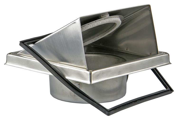Renson 1006333 - Rejilla campana extractora empotrable acero inoxidable 641 ø 125 | 2 piezas