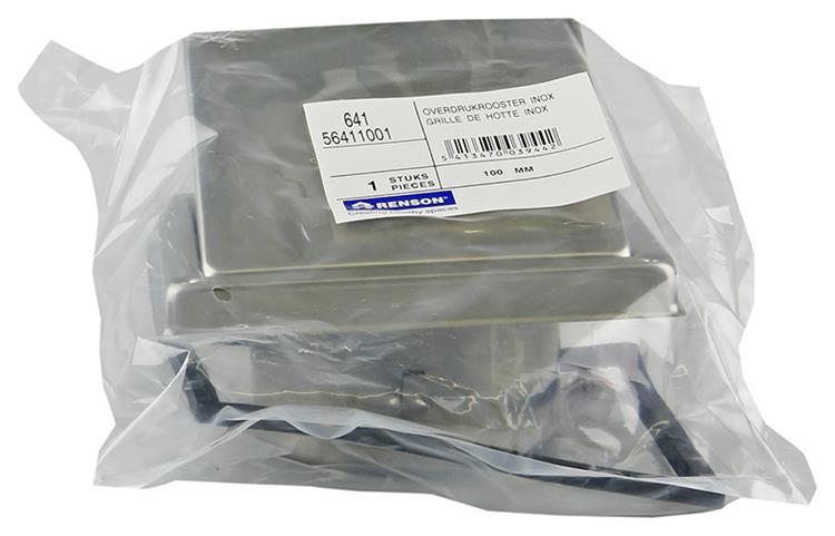 Renson 1006333 - Rejilla campana extractora empotrable acero inoxidable 641 ø 125 | 2 piezas