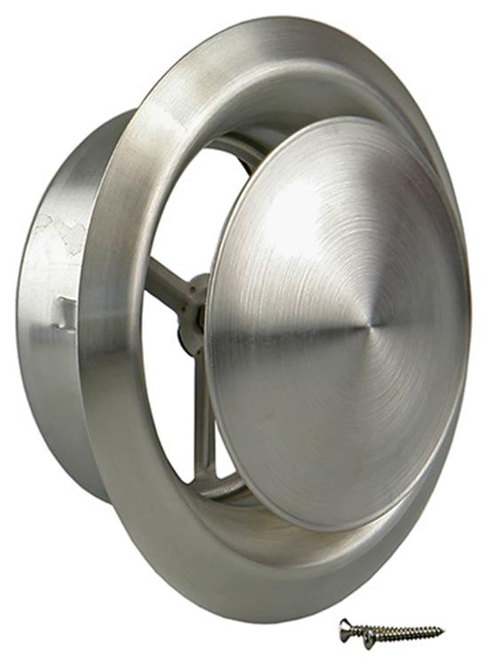 Renson 1006329 - válvula de extracción incorporada acero inoxidable 636 ø 100 | 2 piezas