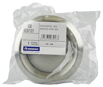 Renson 1006329 - valvola di estrazione da incasso acciaio inox 636 ø 100 | 2 pezzi