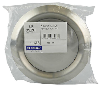Renson 1006330 - valvola di estrazione da incasso acciaio inox 636 ø 125 | 2 pezzi