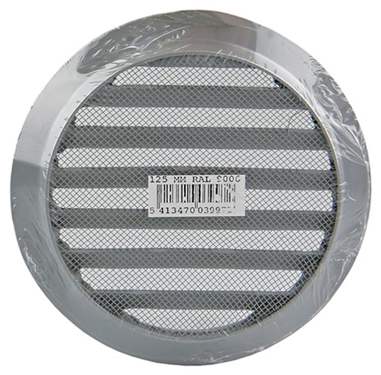 Renson 1006261 - rejilla redonda empotrada 434 r alural 9006 ø 125 | 10 piezas