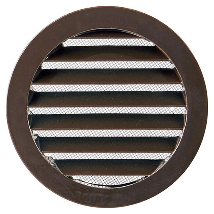 Renson 1006263 - rejilla redonda empotrada 434 r alural 8019 ø 125 | 10 piezas