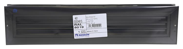 Renson 1006608 - rejilla de puerta. 461 ral 8019 425x76mm | 2 piezas