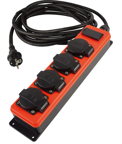 Bloque de distribución 4xra y USB 5mtr 3x2.5