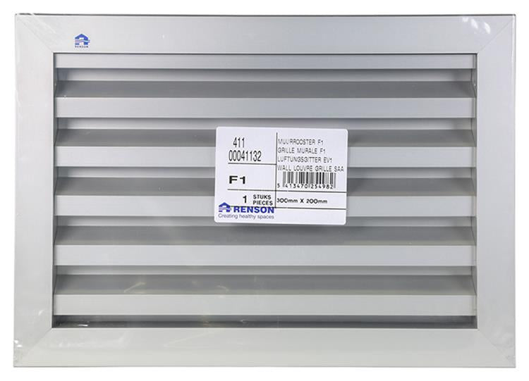 Renson 1013927 - rejilla mural 411 f1 300x200mm | 2 piezas