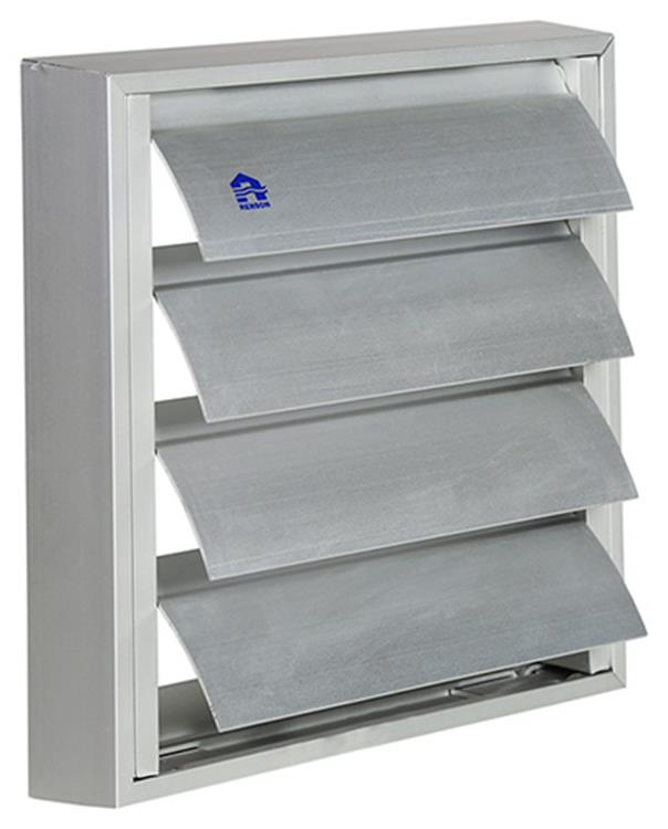 Renson 1013526 - rejilla de lamas aluminio natural 433 173x173mm | 2 piezas