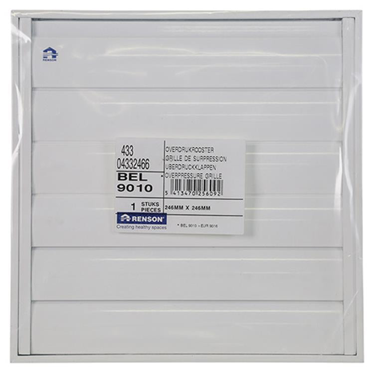 Renson 1006640 - rejilla 433 ral 9010 246x246mm | 2 piezas