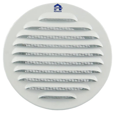 Renson 1008244 - ronde schoepenrooster inb. 435 r ral 9010 ø 100 | 8 stuks