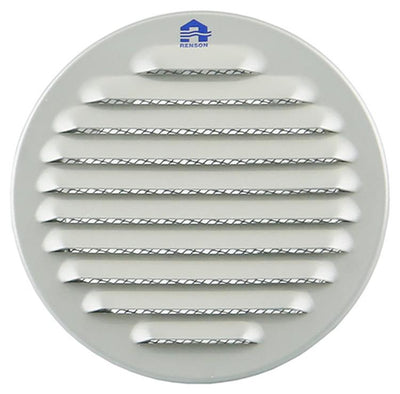 Renson 1008243 - ronde schoepenrooster inb. 435 r ral 9006 ø 100 | 8 stuks